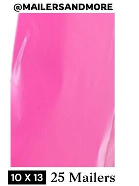 25 10X13 Hot Pink Poly Mailers ( PRICE IS FIRM )